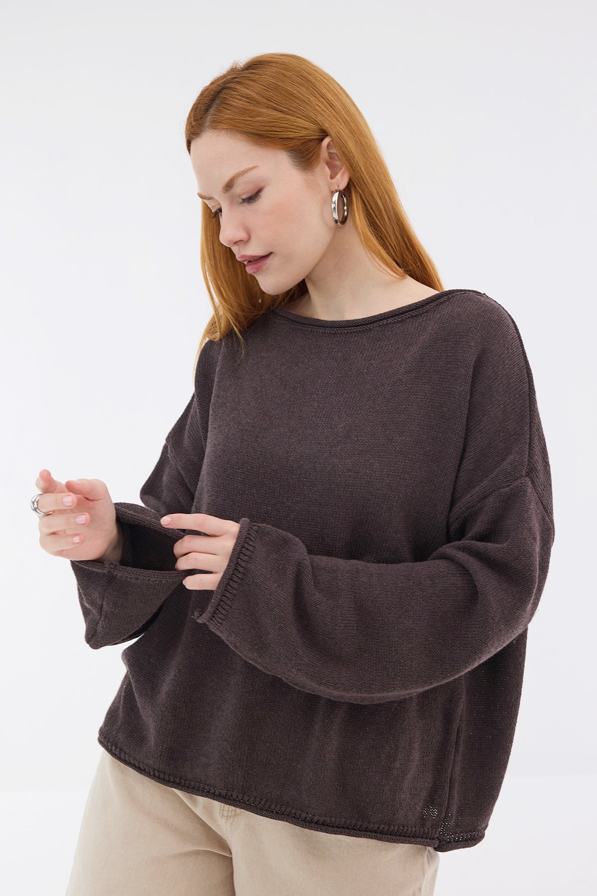 Brown_Boat-Neck-Knitwear-Sweater-addax