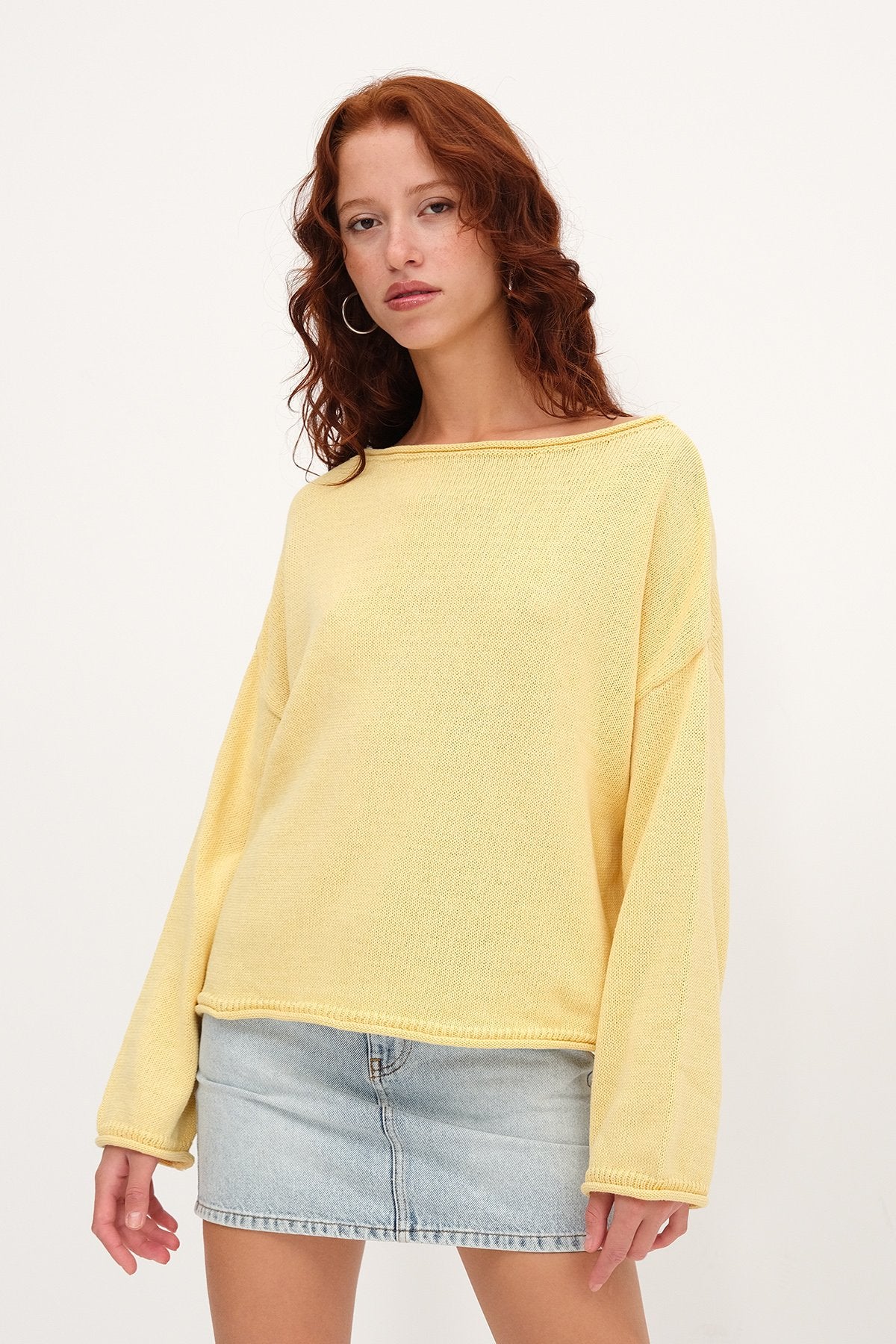 Light---Yellow_Boat-Neck-Knitwear-Sweater-addax