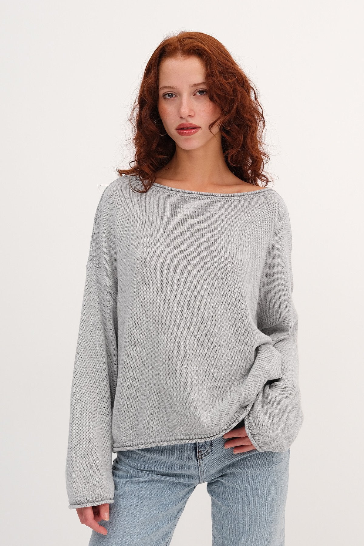 Grey-Melange_Boat-Neck-Knitwear-Sweater-addax