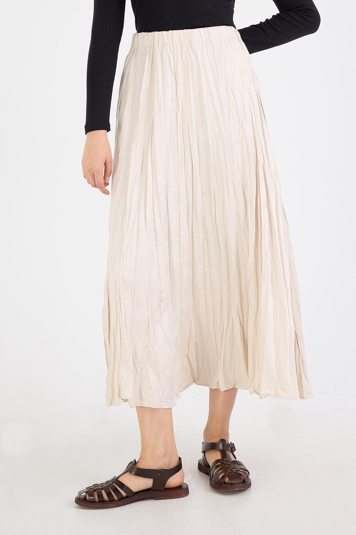 Beige_Long-Skirt-With-Elastic-Waist-addax