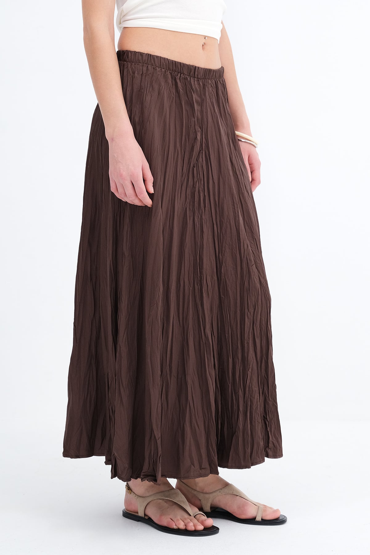Bitter-Coffee_Long-Skirt-With-Elastic-Waist-addax