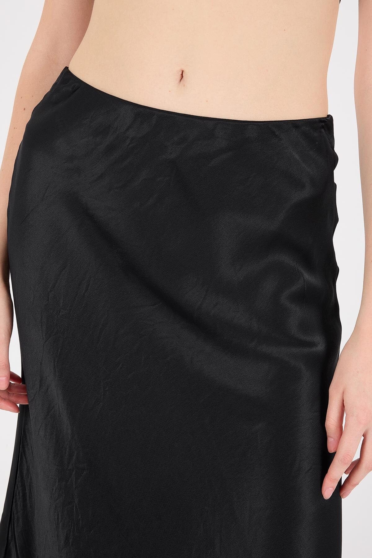 Black_Satin-Midi-Skirt-addax