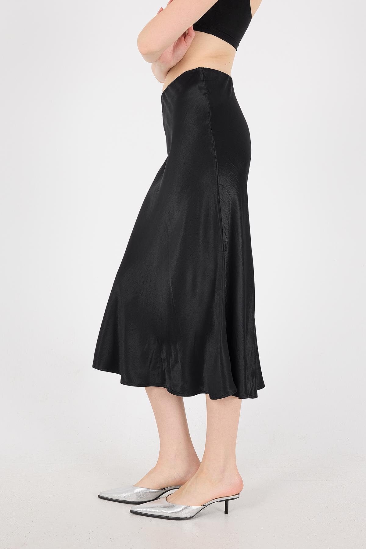 Black_Satin-Midi-Skirt-addax