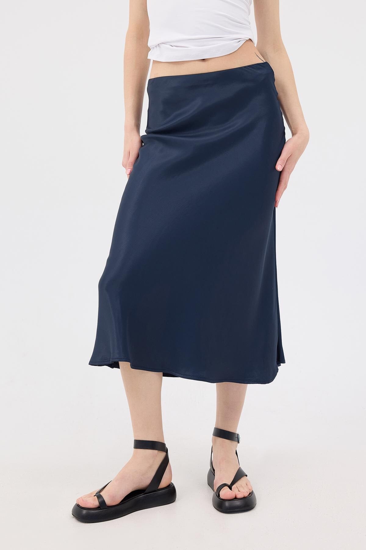 Night-Blue_Satin-Midi-Skirt-addax