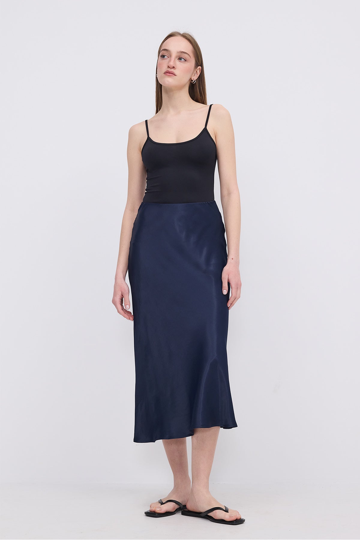 Dark-Night-Blue_Satin-Midi-Skirt-addax