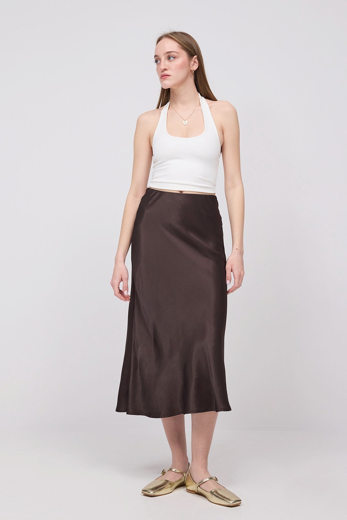 Bitter-Coffee_Satin-Midi-Skirt-addax