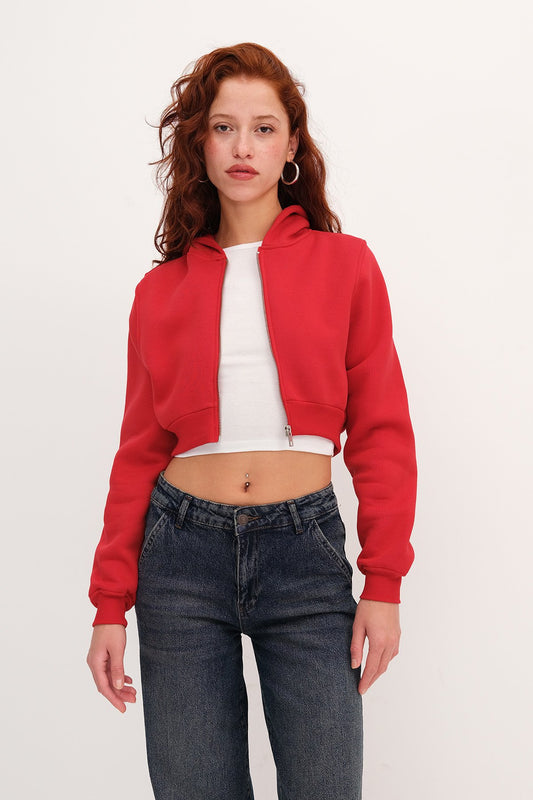 Bright-Red_Raised-Hooded-Crop-Sweatshirt-addax