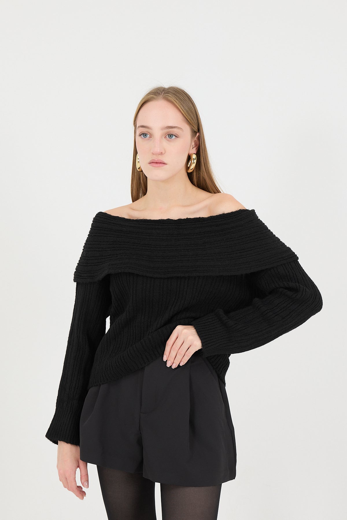 Black_Boat-Neck-Long-Sleeve-Knit-Sweater-addax