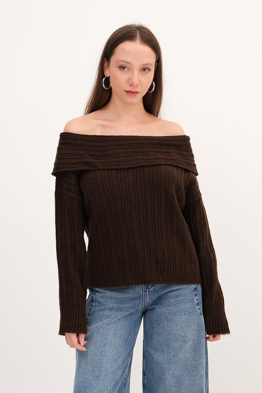 Brown_Boat-Neck-Long-Sleeve-Knit-Sweater-addax