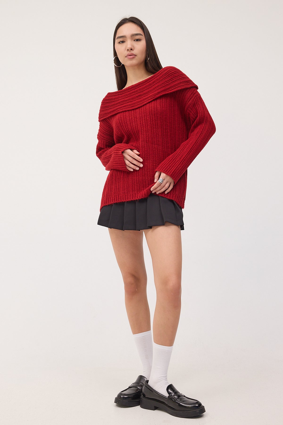 Burgundy_Boat-Neck-Long-Sleeve-Knit-Sweater-addax