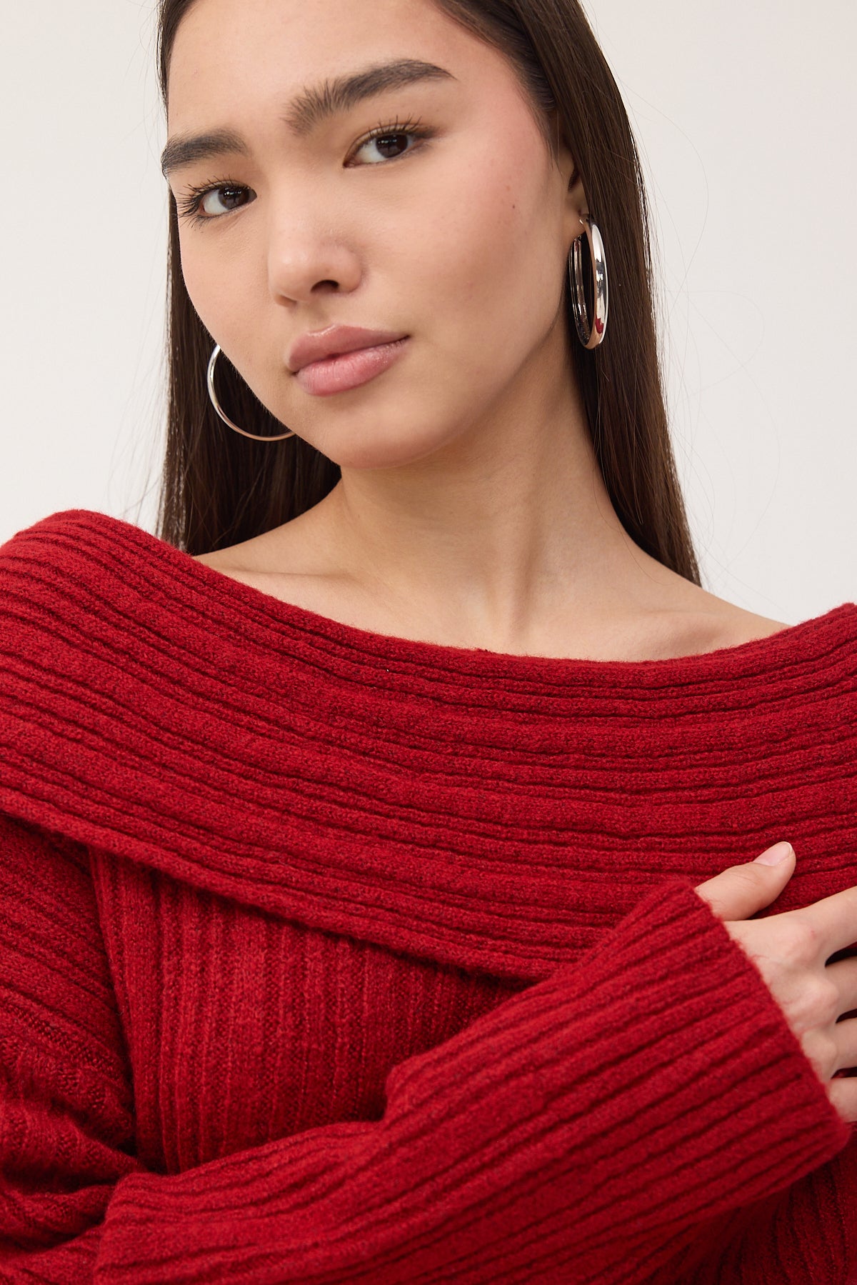 Burgundy_Boat-Neck-Long-Sleeve-Knit-Sweater-addax