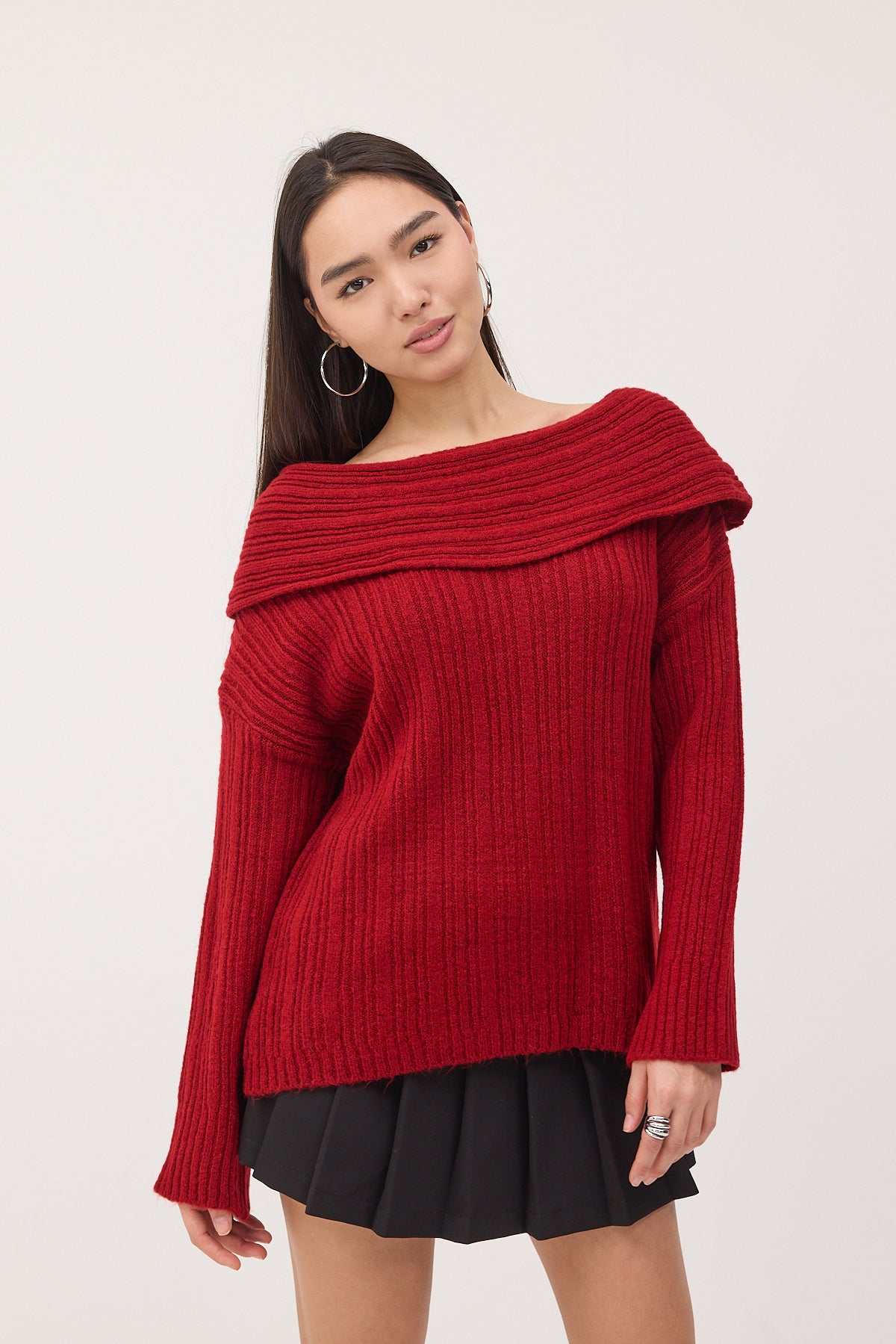 Burgundy_Boat-Neck-Long-Sleeve-Knit-Sweater-addax
