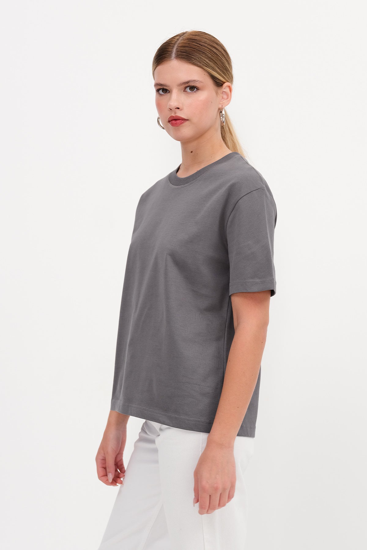 Lead-Grey_Round-Neck-Basic-T-shirt-addax
