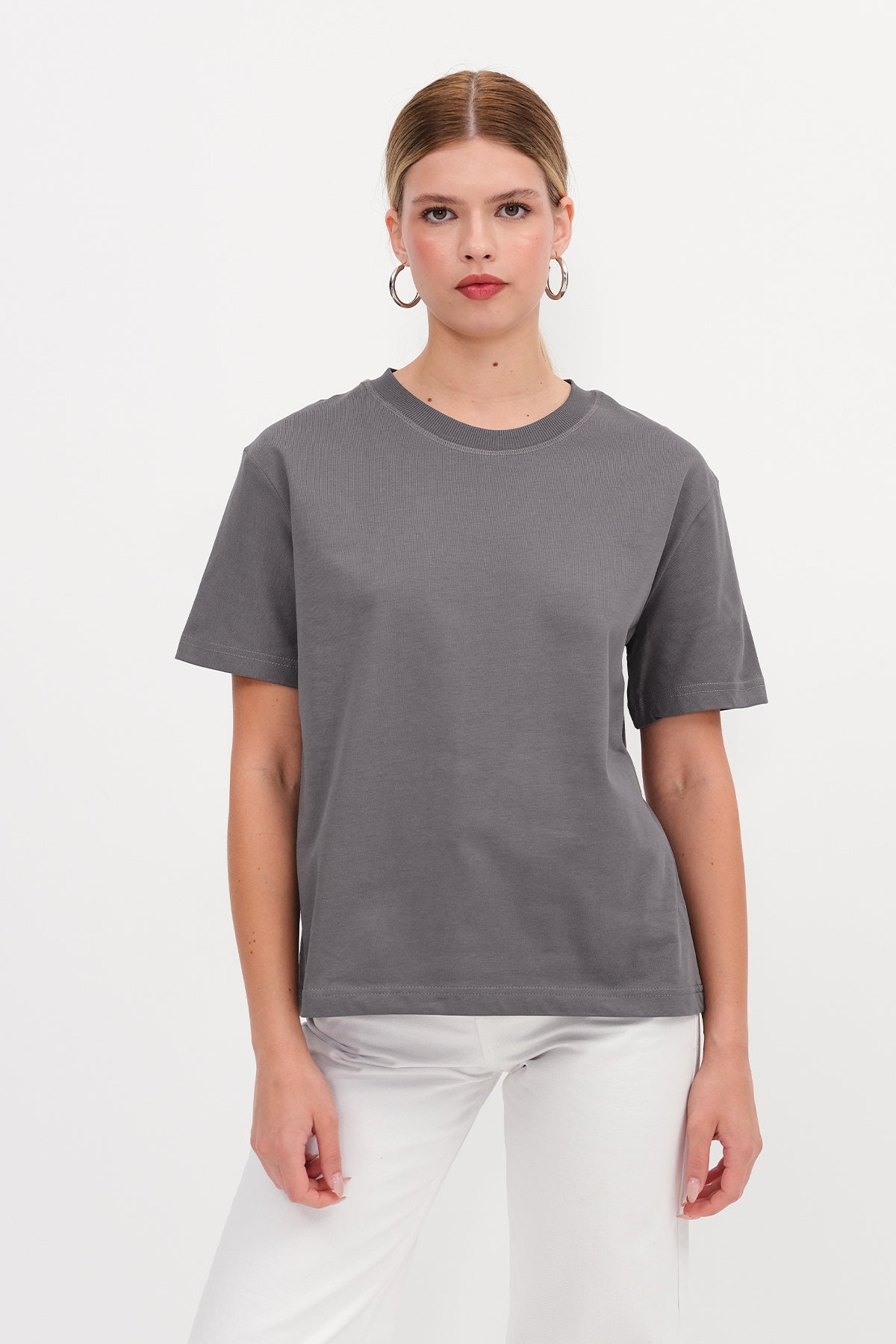 Lead-Grey_Round-Neck-Basic-T-shirt-addax