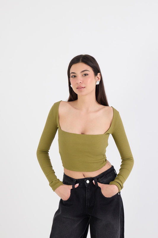 Khaki_Square-Neck-Ribbed-Crop-Top-addax