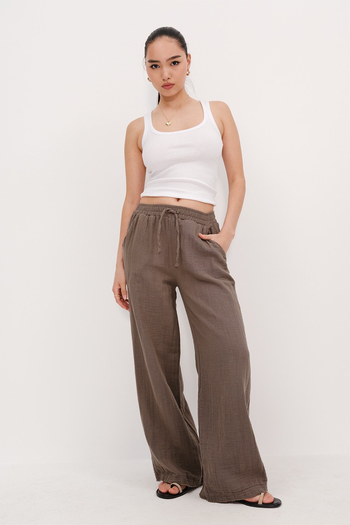 Soft-Brown_Wide-Leg-Trousers-With-Elastic-Waist-addax
