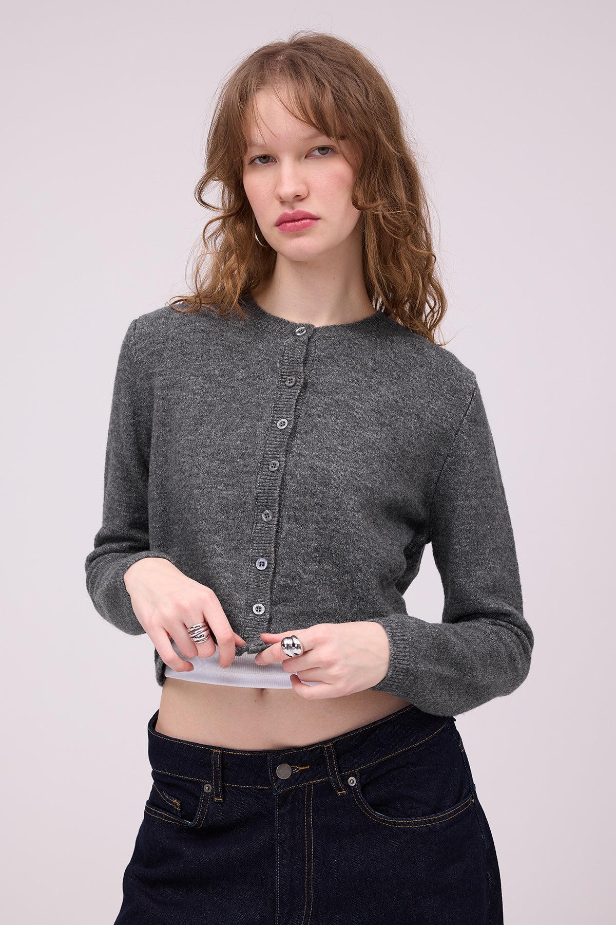 Charcoal_Crew-Neck-Buttoned-Knitwear-Cardigan-addax