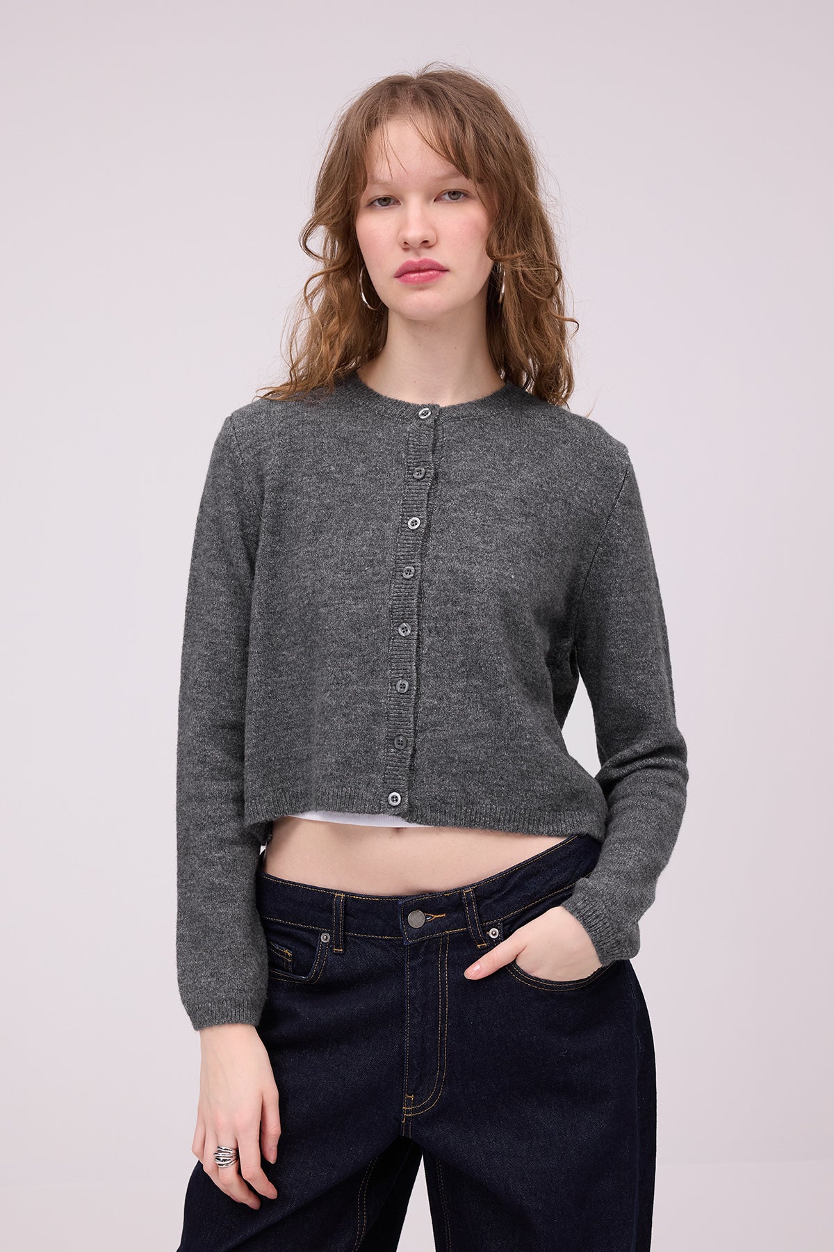 Charcoal_Crew-Neck-Buttoned-Knitwear-Cardigan-addax
