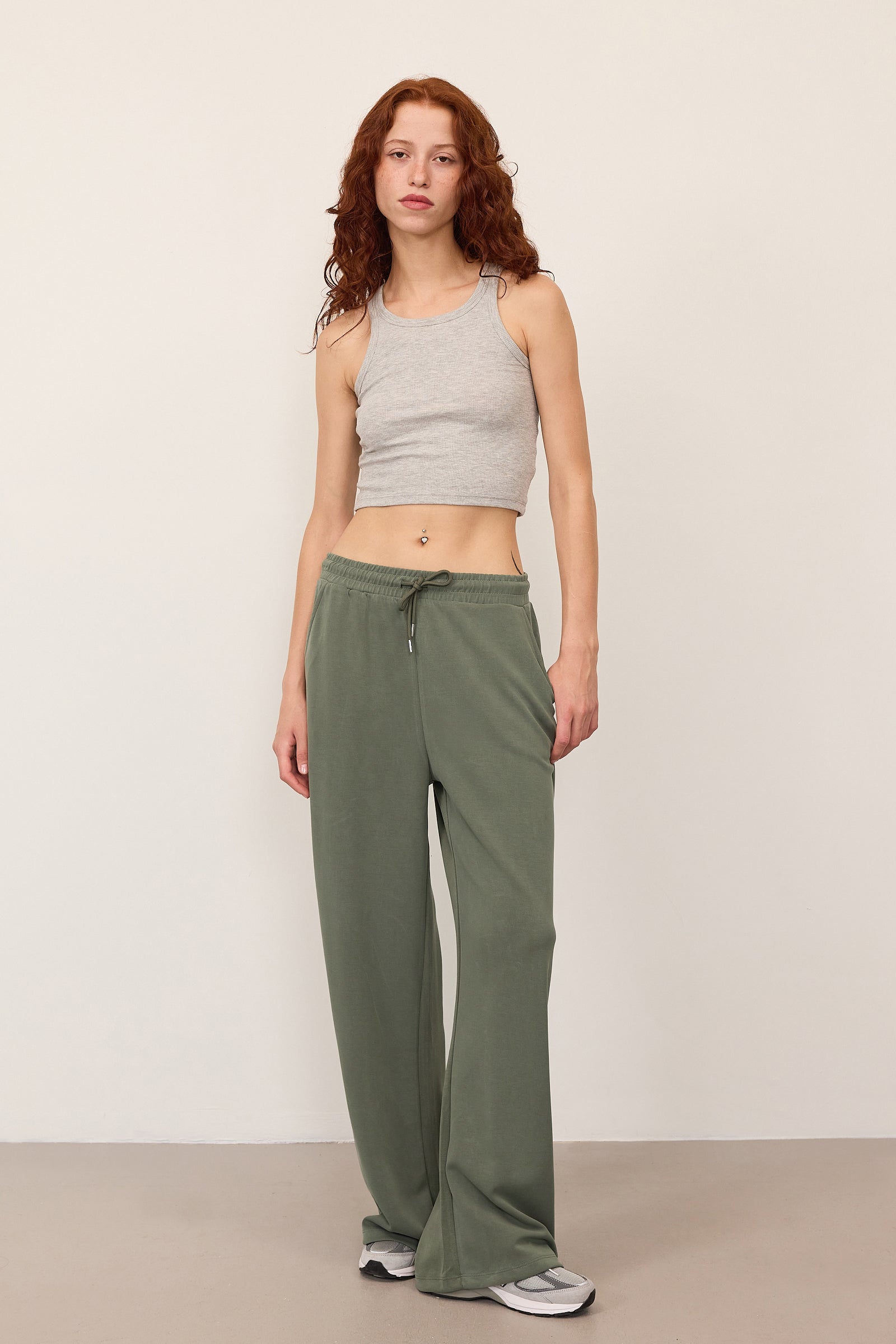 Khaki_Elastic-Waist-Modal-Sweatpants-addax