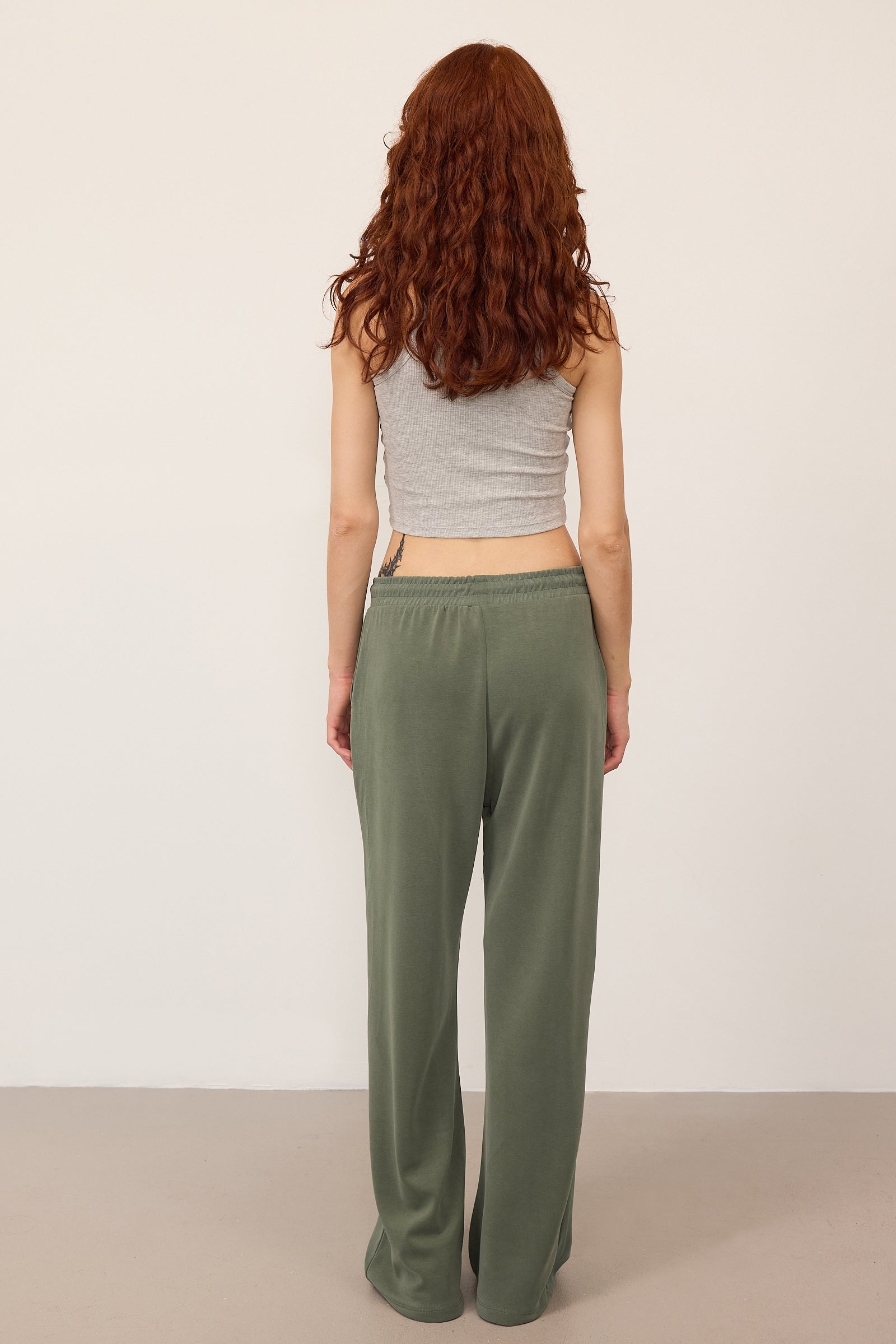 Khaki_Elastic-Waist-Modal-Sweatpants-addax