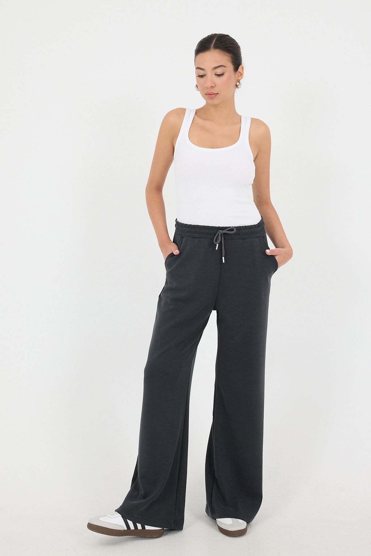 Lead-Grey_Elastic-Waist-Modal-Sweatpants-addax