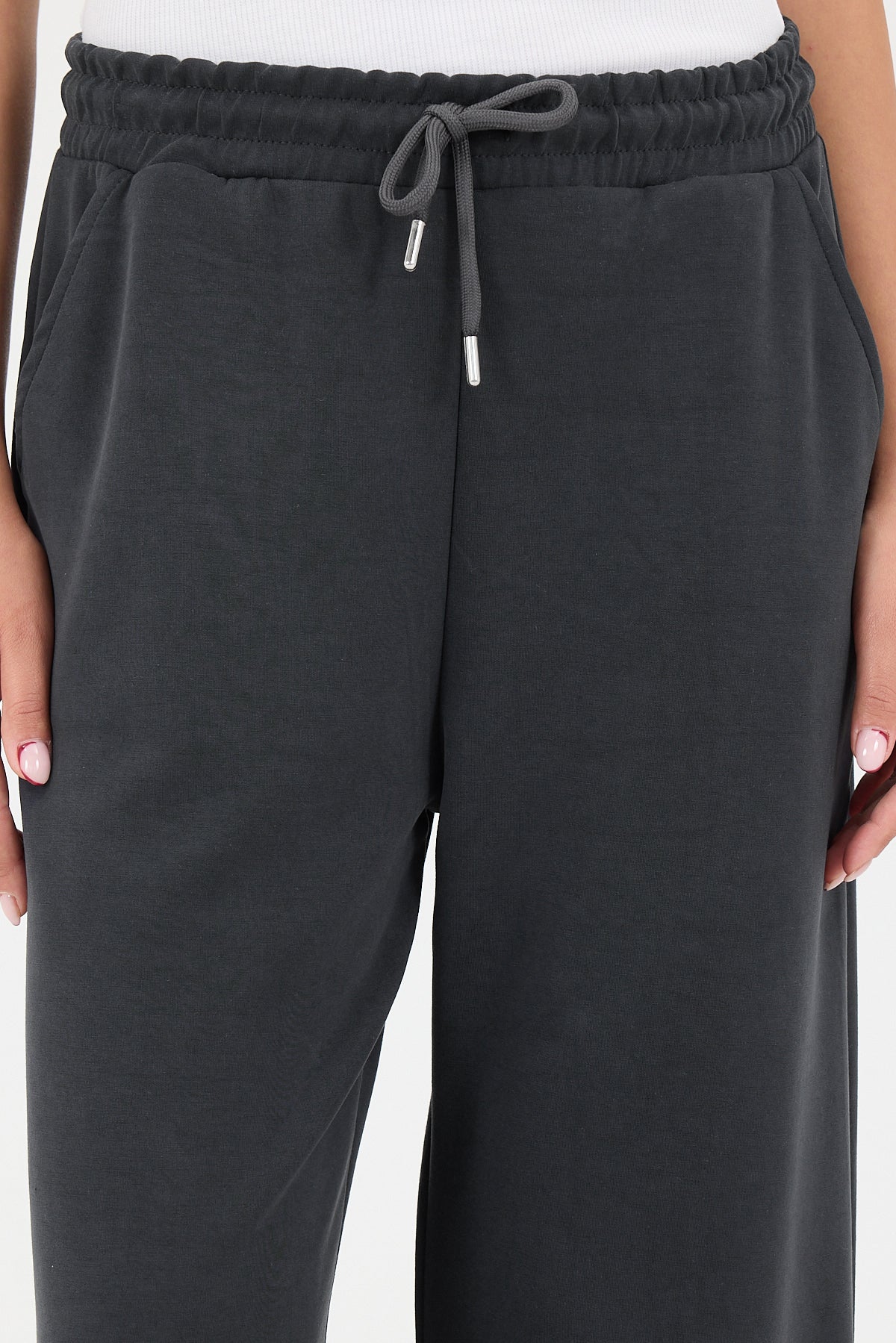 Lead-Grey_Elastic-Waist-Modal-Sweatpants-addax