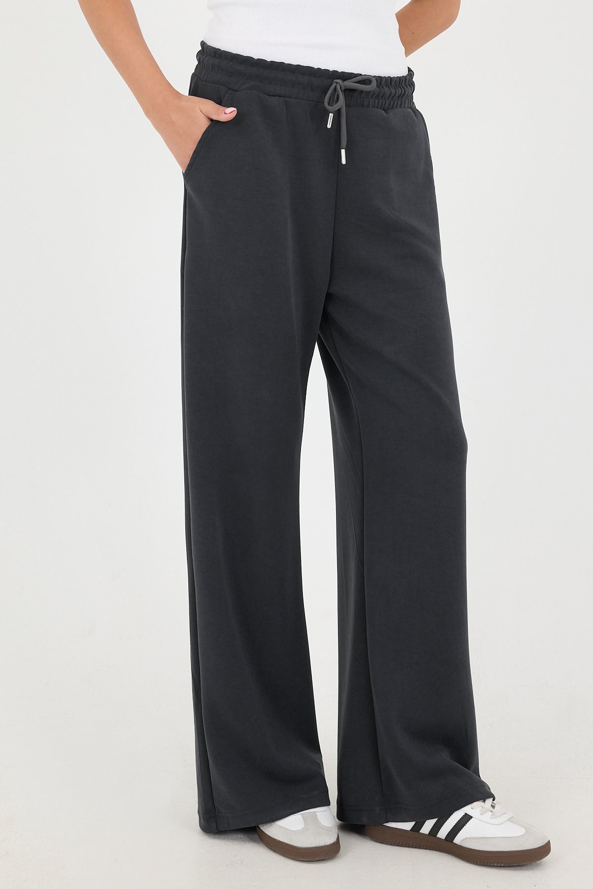 Lead-Grey_Elastic-Waist-Modal-Sweatpants-addax