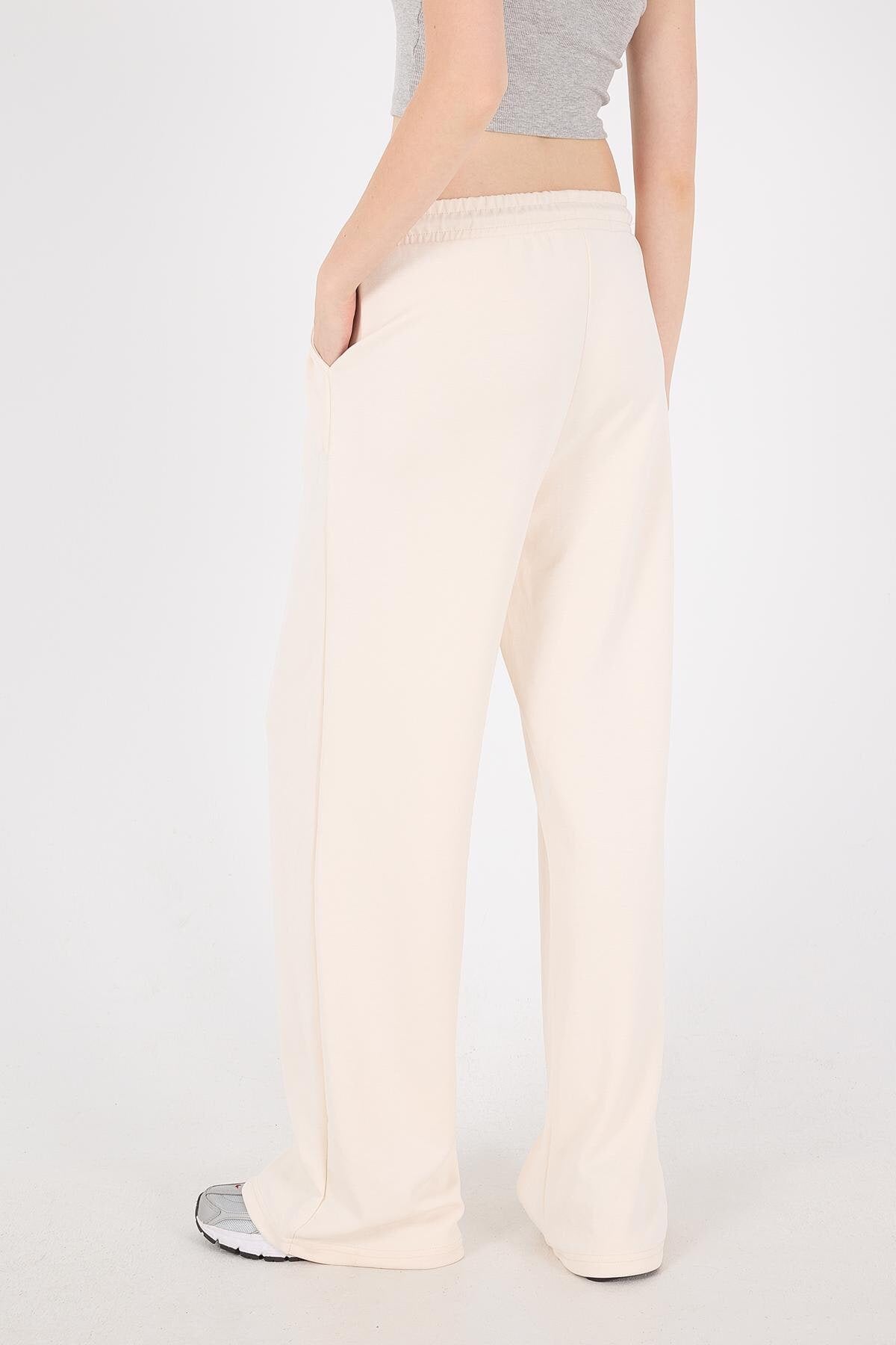 Ecru_Elastic-Waist-Modal-Sweatpants-addax