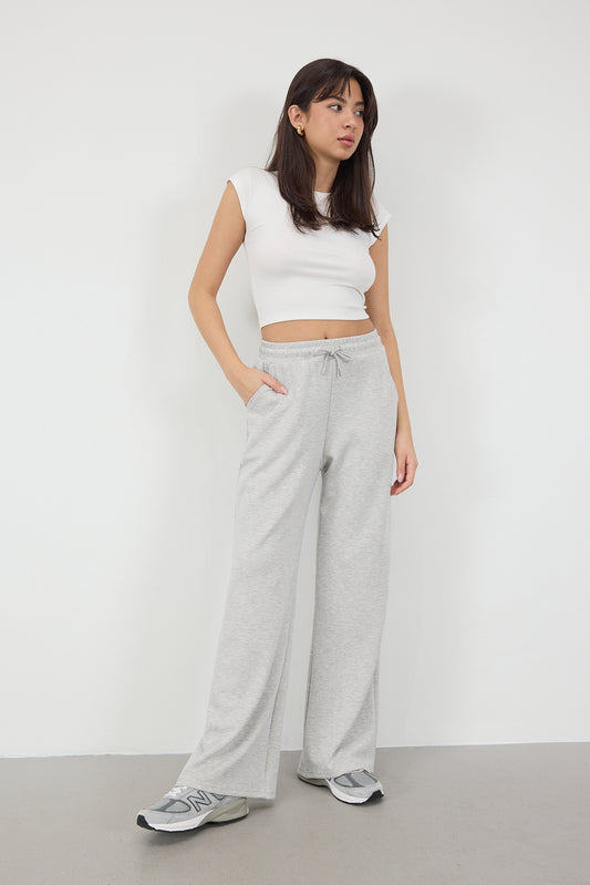 Grey-Melange_Elastic-Waist-Modal-Sweatpants-addax