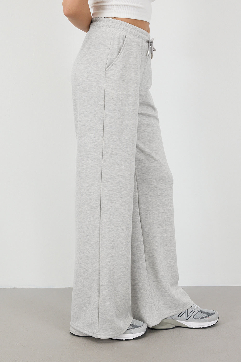 Grey-Melange_Elastic-Waist-Modal-Sweatpants-addax