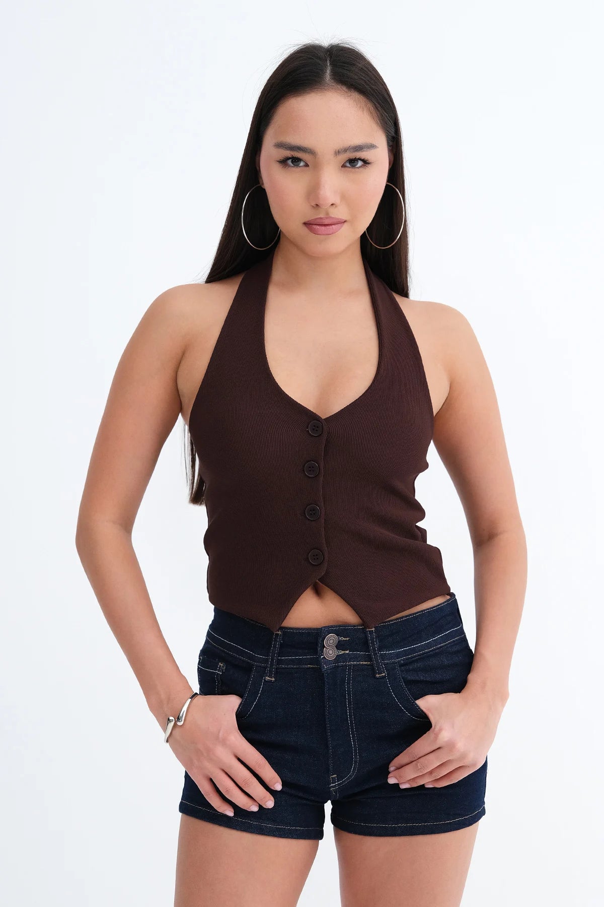 Brown_Neck-Buttoned-Vest-addax