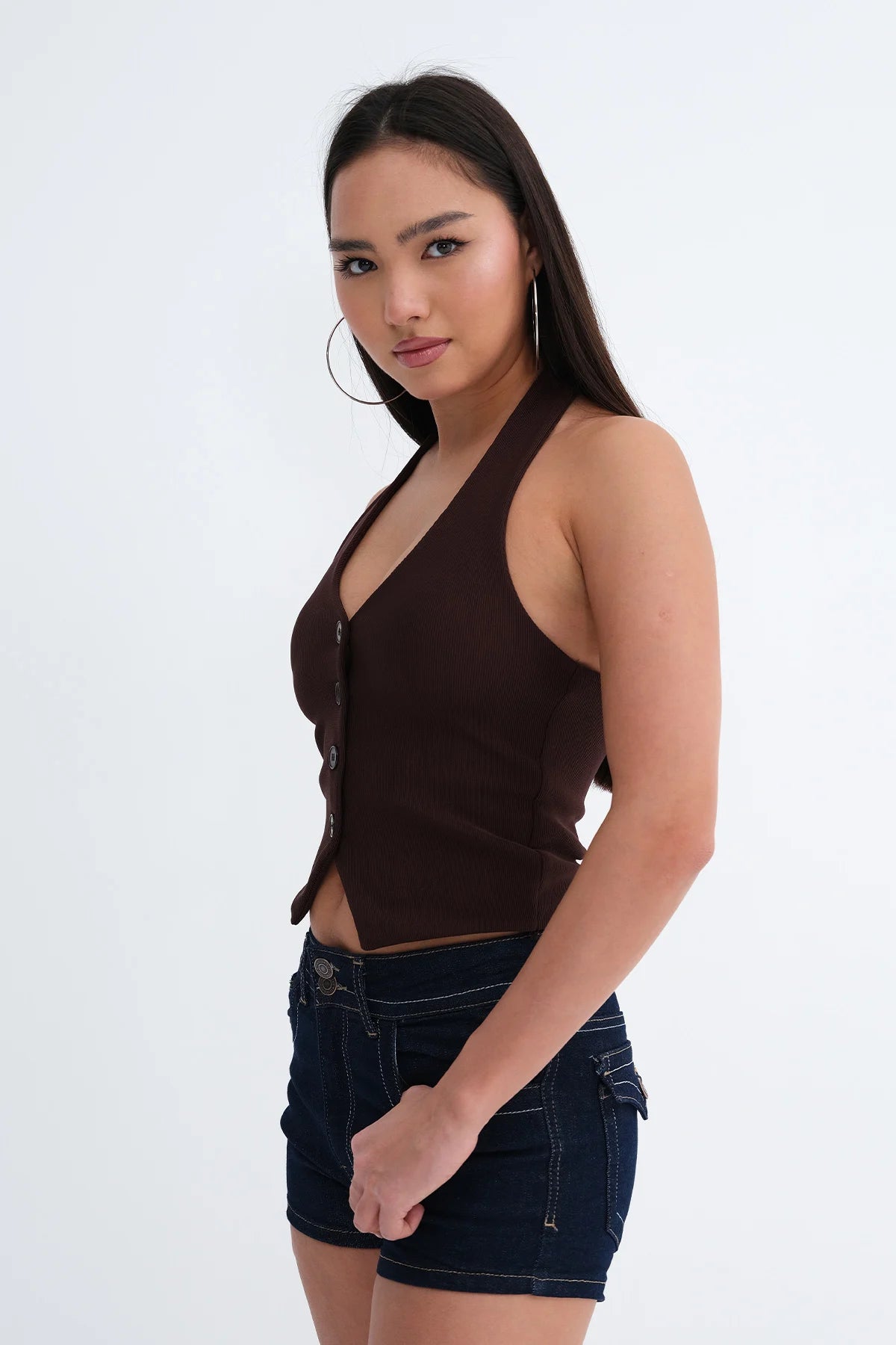 Brown_Neck-Buttoned-Vest-addax