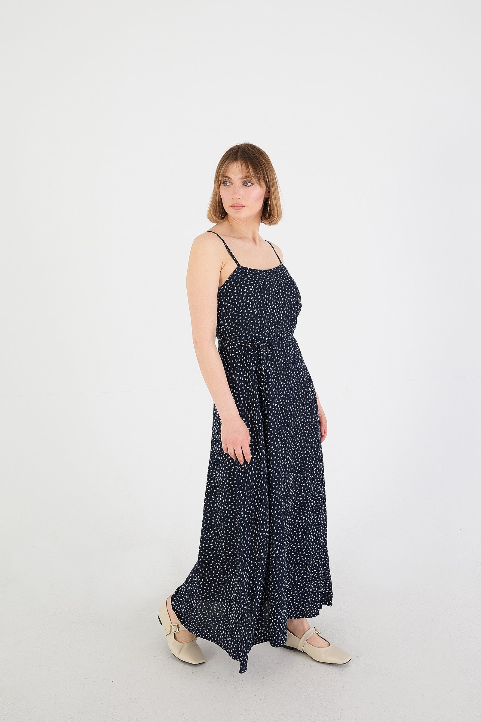 Night-Blue_Long-Dress-With-Printed-addax