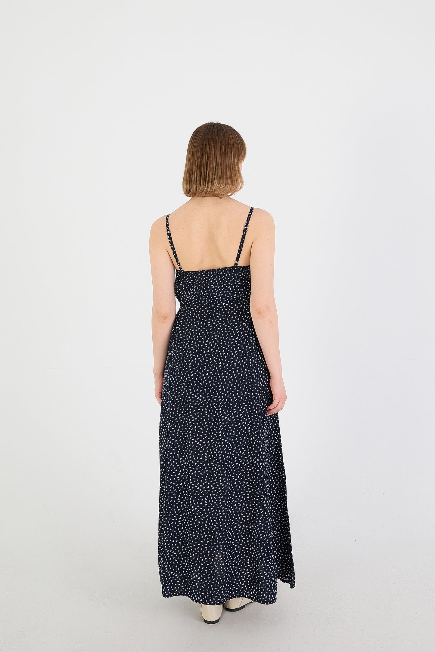 Night-Blue_Long-Dress-With-Printed-addax