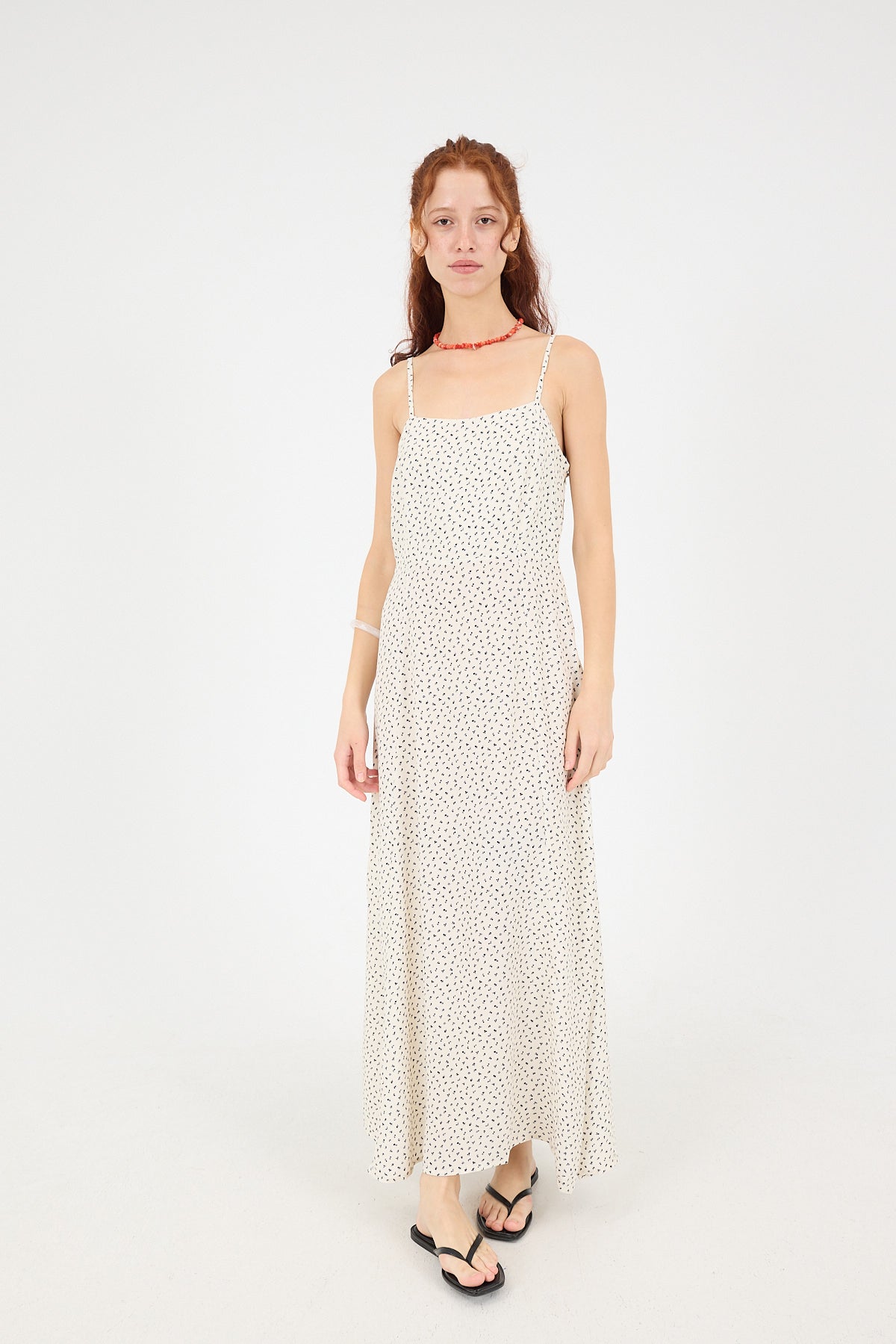 Ecru_Long-Dress-With-Printed-addax