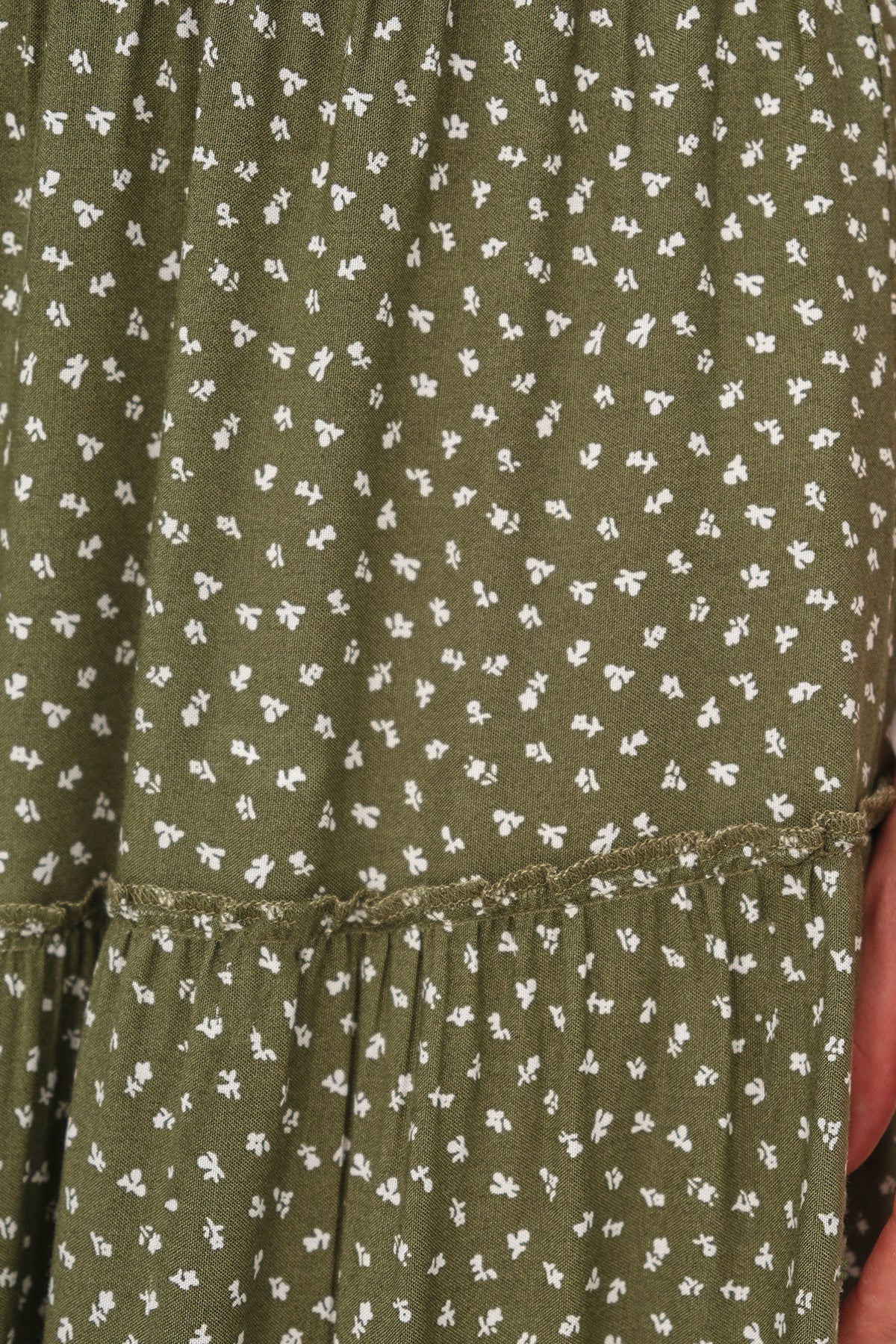 Khaki_Floral-Long-Skirt-addax