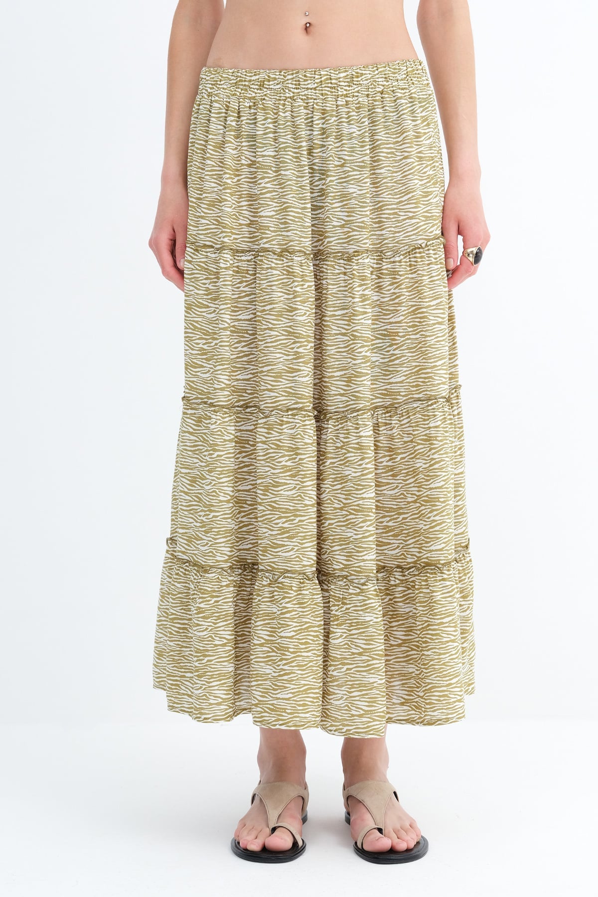 Olive_Floral-Long-Skirt-addax