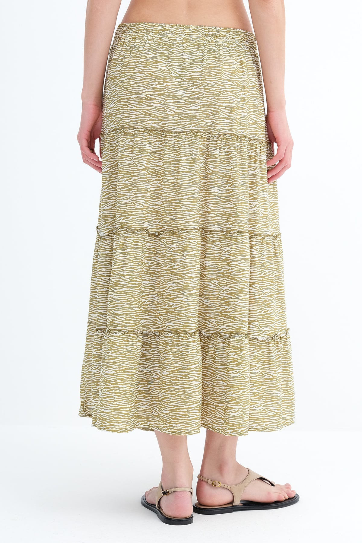 Olive_Floral-Long-Skirt-addax