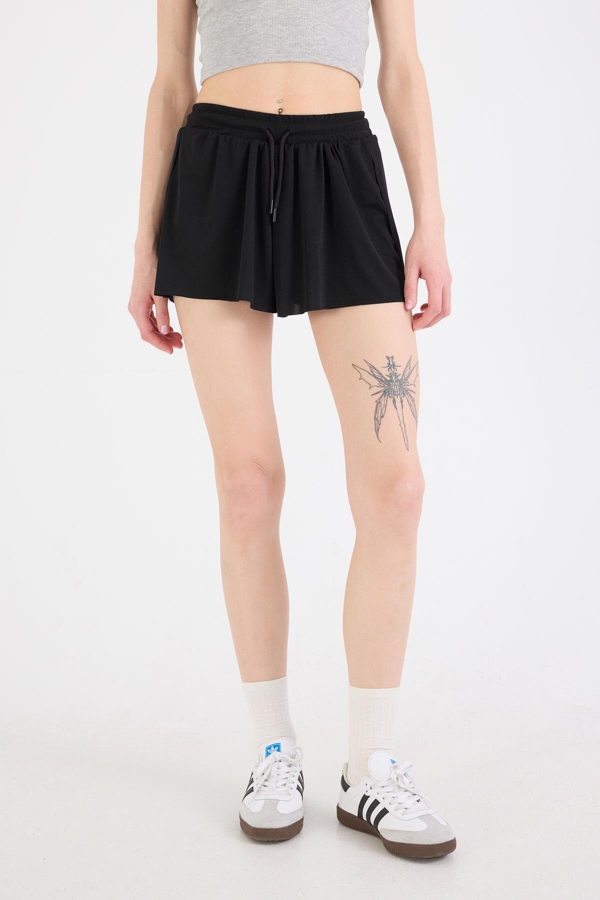 Black_Shorts-With-Elastic-Waist-addax