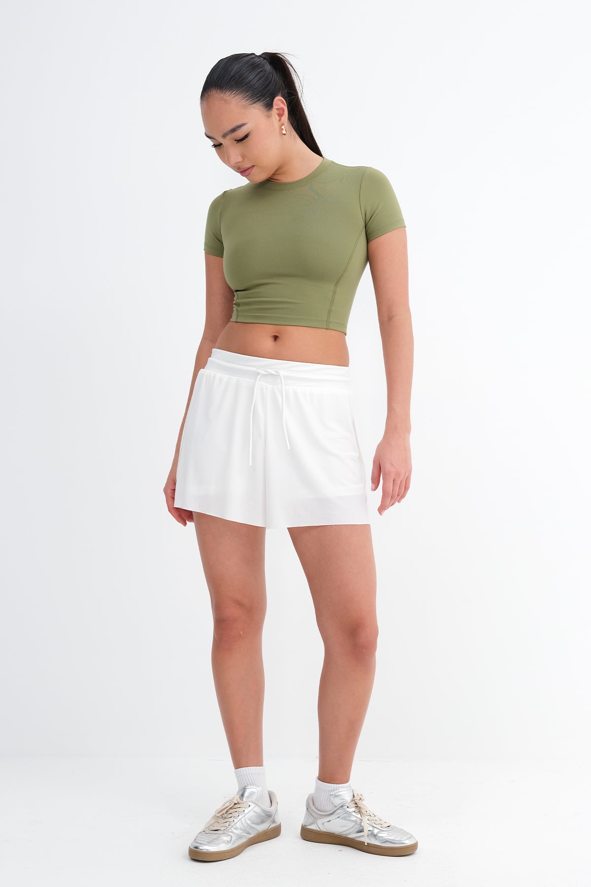 Ecru_Shorts-With-Elastic-Waist-addax