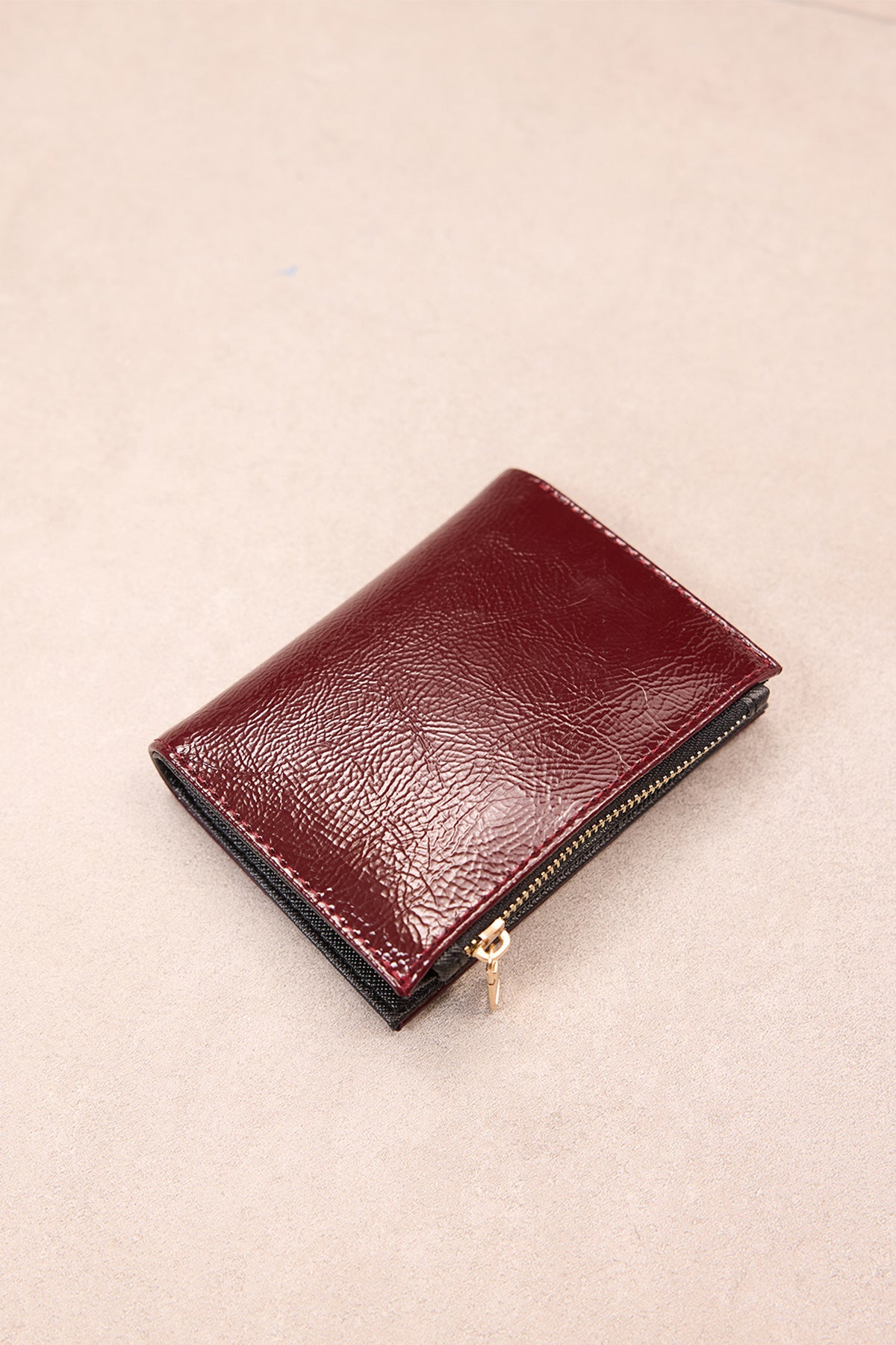 Burgundy_Zippered-Snap-Closure-Wallet-addax