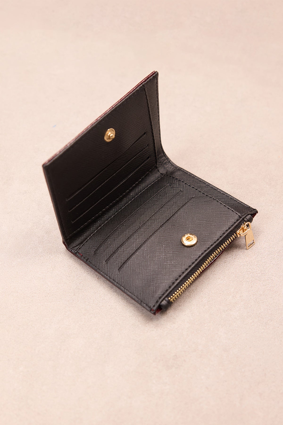 Burgundy_Zippered-Snap-Closure-Wallet-addax