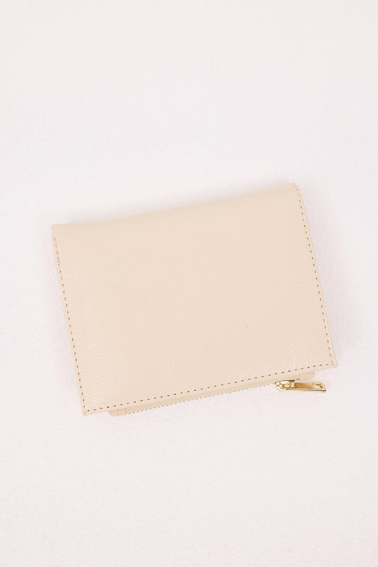 Beige_Zippered-Snap-Closure-Wallet-addax