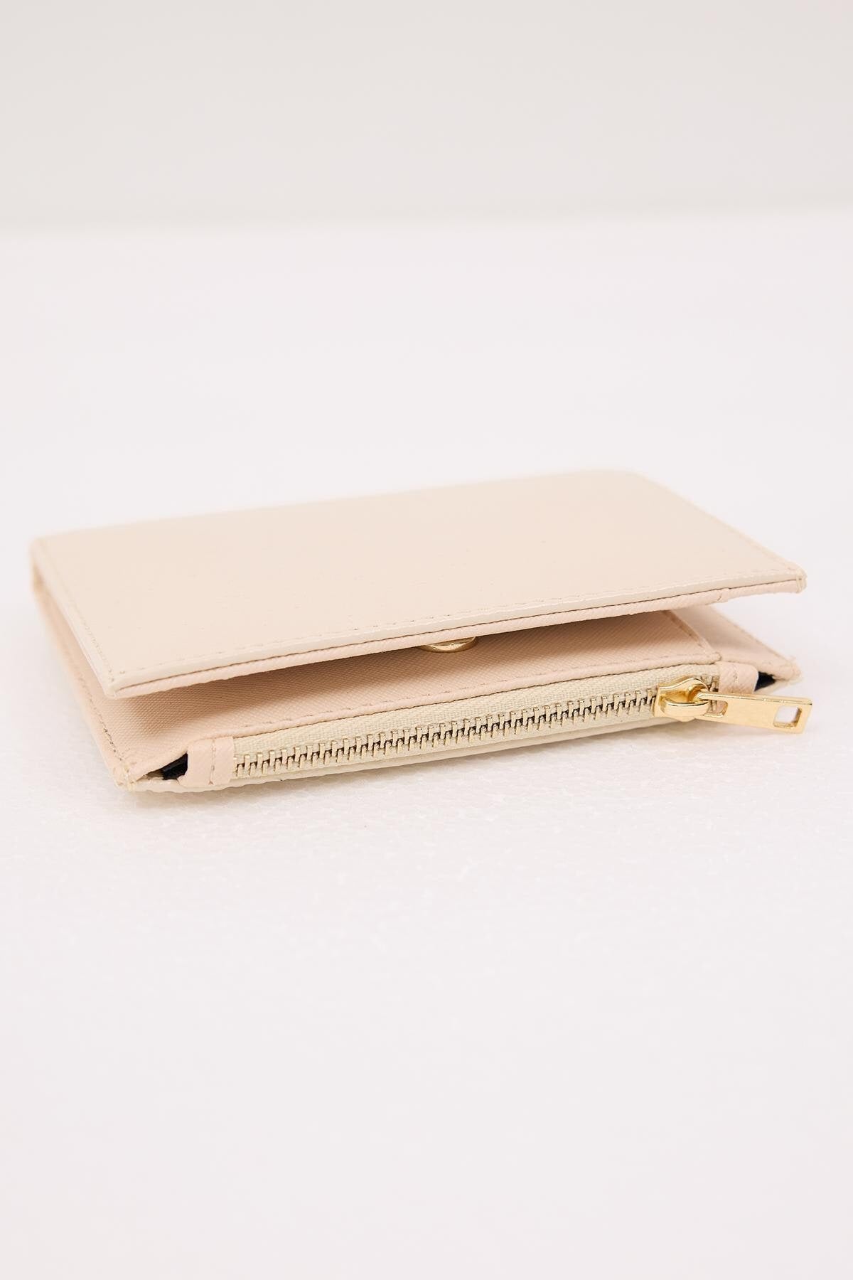 Beige_Zippered-Snap-Closure-Wallet-addax
