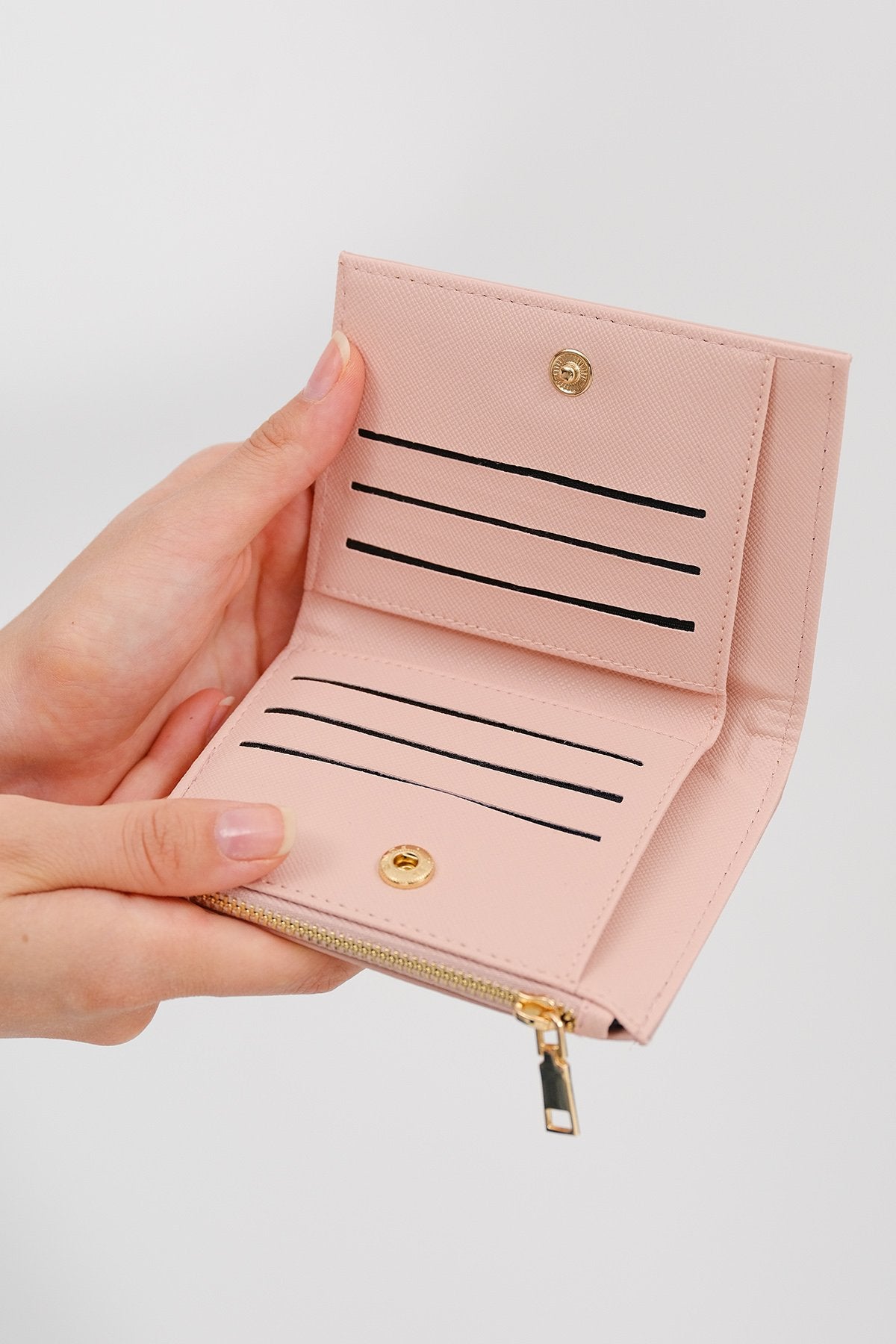 Zippered Snap Closure Wallet