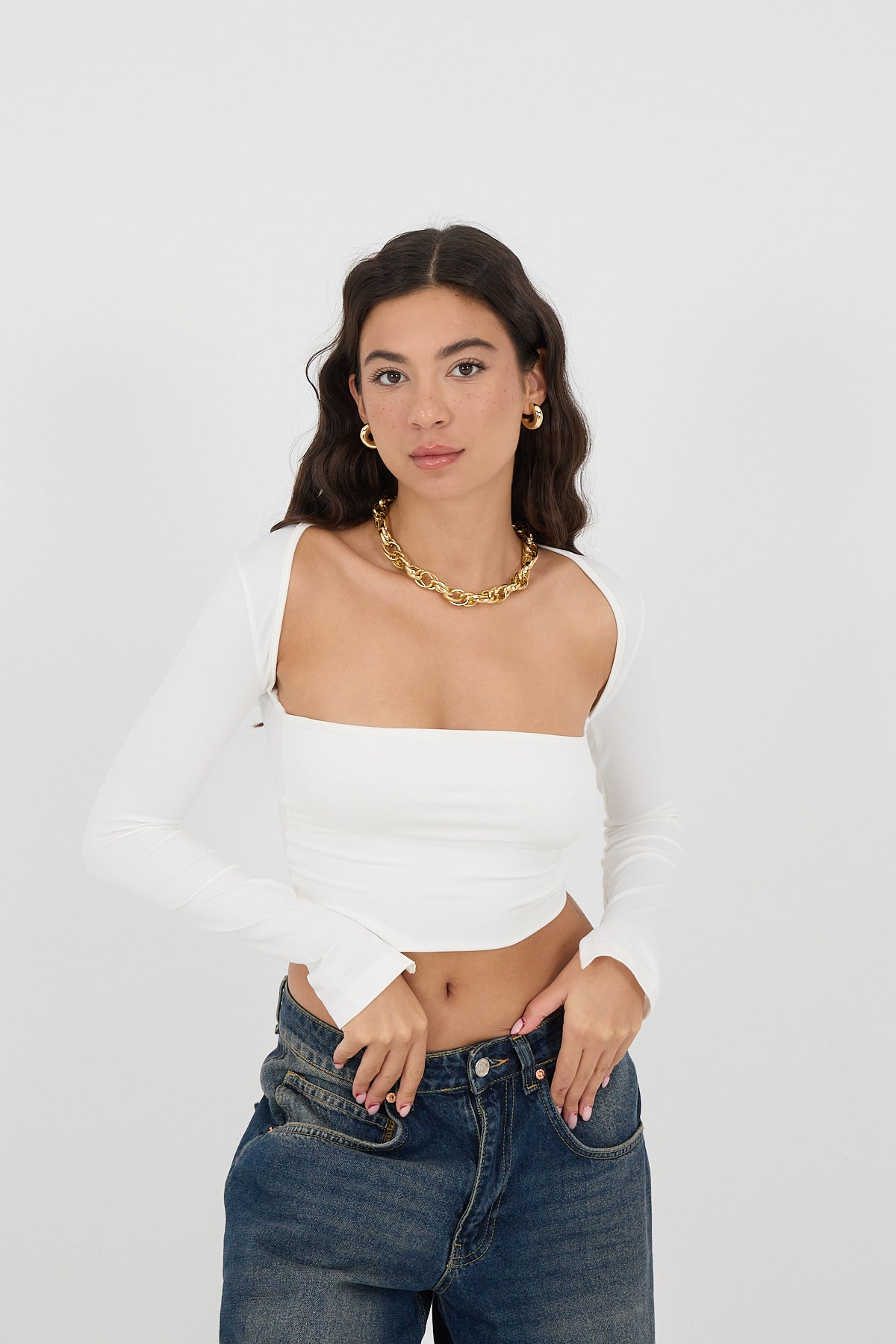 White_Square-Neck-Long-Sleeve-Crop-Blouse-addax