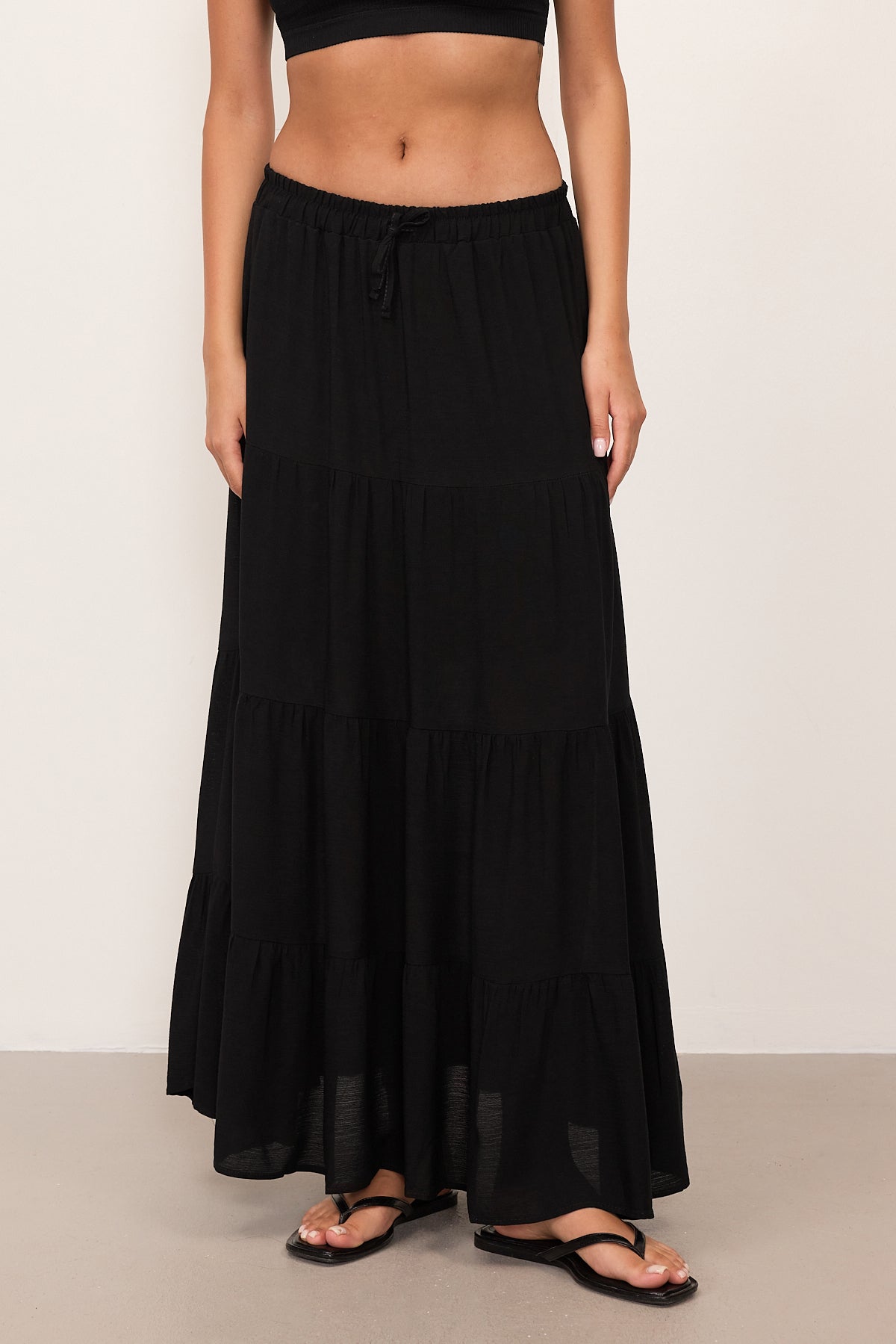 Black_Long-Skirt-With-Elastic-Waist-addax