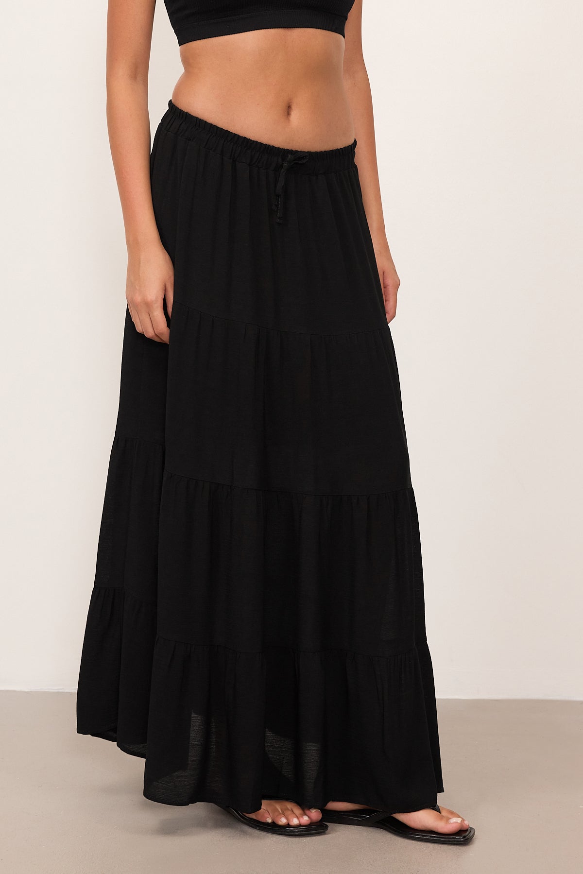 Black_Long-Skirt-With-Elastic-Waist-addax