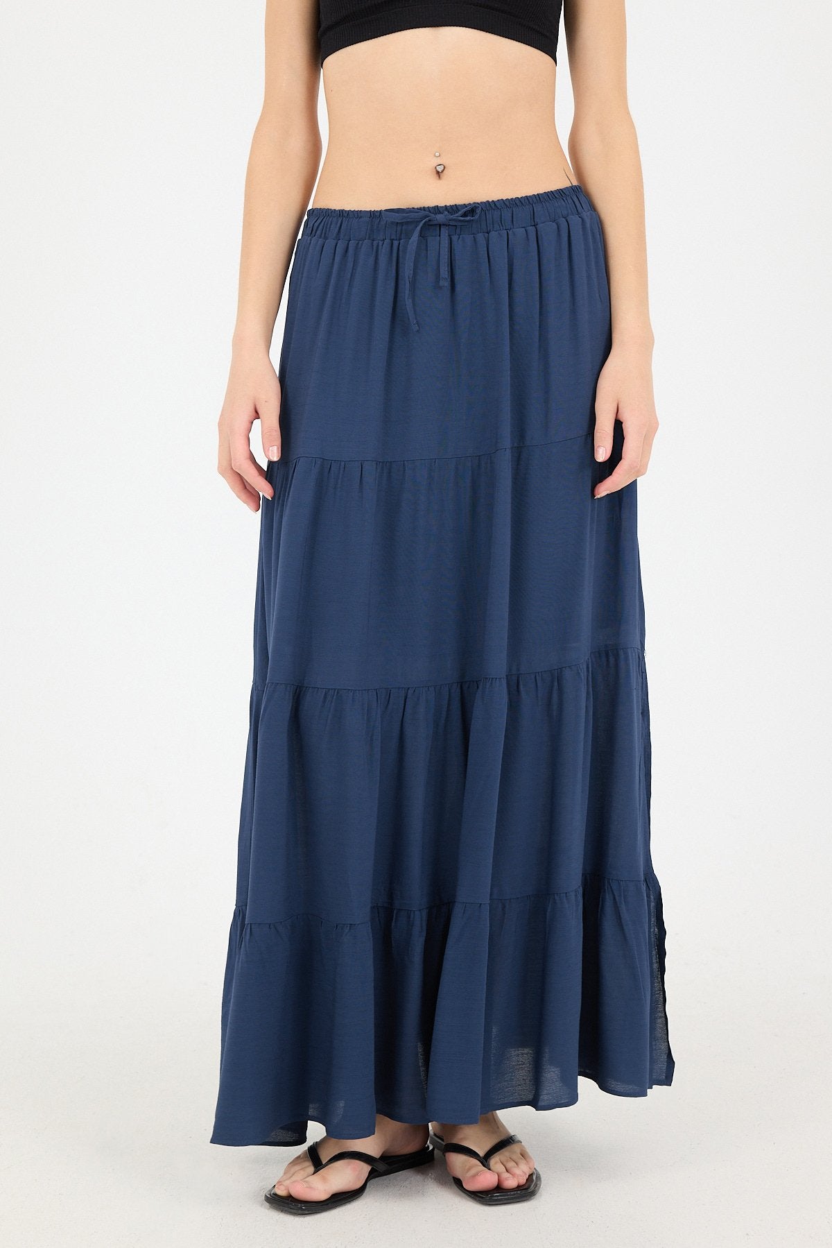 Night-Blue_Long-Skirt-With-Elastic-Waist-addax