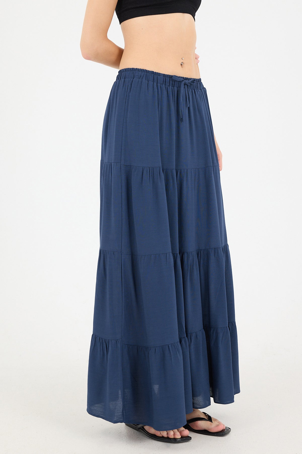 Night-Blue_Long-Skirt-With-Elastic-Waist-addax